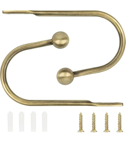 2 Embrasses Rideau Mural En U – Crochets Métal Argenté Pour Maintenir Rideaux Ouverts | Fixation Par Vis Incluse | Alliage Aluminium