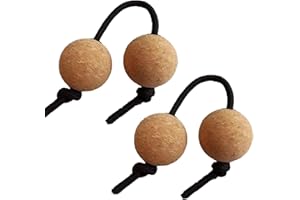 LEARNLYRICS Aslatuas Rhythmisches Ball-Kashaka-Instrument – Kashaka-Instrument, musikalischer Eierstreuer | Musical Shaker Double Ball Percussion, 2 Paar Asalato Handtrommelbälle, afrikanische Shaker Rassel für