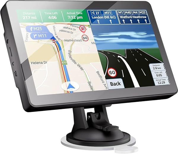GPS-Navigationsgerät für Auto, 9 Zoll, Schwergewicht, Auto-Navigation mit HD-Touchscreen, multifunktional, Sprachführung 2026, EU-Kartographie installiert, lebenslang, für Auto, LKW, schweres Gewicht - 1
