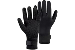 YDQUANI 3mm NéOprèNe Gants De Combinaison Anti-DéRapant Gants De PlongéE Thermiques pour Hommes Femmes PlongéE en ApnéE Natation en Eau Libre Surf