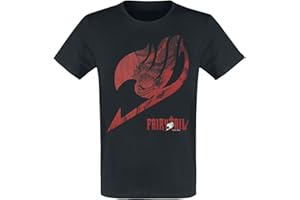 Cotton Division Fairy Tail T-Shirt - Fairy Tail Logo - Black - XL