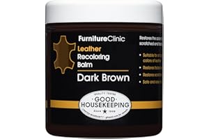 Furniture Clinic – Leder farbauffrishungs Balsam bei Kratzern Abschürfung Ausbleichung für Sofa, Autositze, Schuhe und Kleidung – 16 Farben -Dunkelbraun