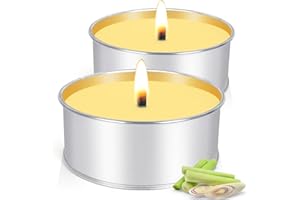 LFENYIGI Citronella Candle Outdoor, 14 Oz Citronella Soy Candles, 60 Hours Burning Lemongrass Outdoor Candle Garden Gift Set for Home Garden Patio Balcony Camping