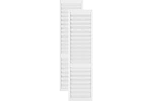 DecoMeister Lamellentüren weiß lackiert aus Holz Massivholz Holztür Schranktür mit offenen Lamellen für Kleiderschrank Möbelfronten 494x2013 mm 2-er Pack