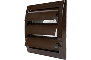 REPA MARKET Brown Exhaust Hood Vent 4'' Inch with Built-in Pest Guard Screen and Flange, Air Vent Cover, HVAC Exhaust Vent Duct Cover, Exhaust Cap