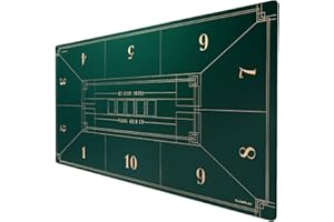 SLOWPLAY Nash Texas Holdem Tappetino da Poker 180 x 90 cm | Panno Portatile | Copritavolo Professionale, Superficie Liscia Pregiata, Riduzione del Rumore (Verde)