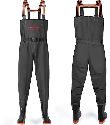 Salopette Pantalon De Wading Imperméable Avec Bottes Et Capuche - Combinaison Pêche Et Pataugeage Pour Adultes