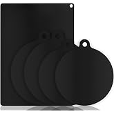 Jyvex 5 Piezas Protector de Placa de Induccion, Negro Alfombrilla de Protección de Inducción, Protector Placa Induccion Silic