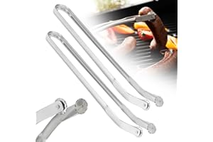 COMEDYKING Pinces à retourner les saucisses pour barbecue, pinces à gril rotatives, pinces à gril rotatives, pour retourner le bacon, le steak, la viande et les légumes, pinces de cuisson pour griller (2 PCS)