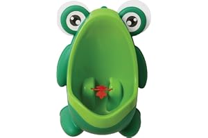 Dreambaby Pee-Pod Urinal | Groda stående pott, avtagbar skål, snurrande mål, bärbar småbarn urinal
