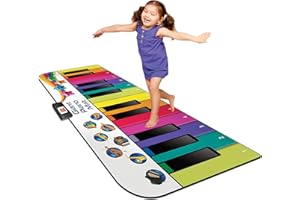 ‎N-GEAR N-Gear Riesen Klaviermatte XXL : Tanzmatte Musikmatte Kids Piano und Musikbox Kinder in einem - Jungen & Mädchen Kinderspielzeug ab 4 Jahre - für drinnen & draußen, 10 eingebaute Lieder, 8 Instrumente