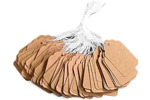 Armastuse 100 Pezzi Etichetta,Cartellini Vintage Etichetta Kraft Vuoti Cartellini Manila Con Cordino Elastico Per Abbigliamento, Bottiglie Di Vino