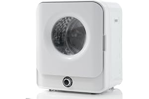 Rtopsu Asciugatrice Elettrica 830W 3Kg, Asciugatrice per Vestiti Indipendente o a Parete, Riscaldamento in Ceramica PTC Pompa di Calore, 5 programmi di asciugatura, 49,5x43,5x 59,5 cm, Bianco