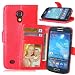 Produktbild Nancen Samsung Galaxy S4 Mini / I9190 I9195 (4,3 Zoll) Lederhülle Neu Style Acht Farbe Weich PU Flip Case Ledertasche / Schutz Etui, Einfach Vintage Kollektion Karten Slot Foto Wallet Hülle Handy Tasche Zubehör