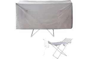 Tarrapu Heated Drying Rack Cover (Cover Only), Heated Airer Cover to Help Speed Up Drying, 3- Fold Laundry Dryer Cover (Cover Only), Grey