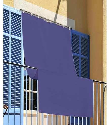 Paravento Da Balcone VidaXL - Impermeabile E Frangivento, Tessuto Oxford, 75x500 Cm, Blu - Foto 7