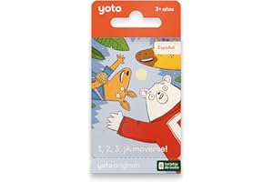 Yoto 1, 2, 3, ¡A moverse! – 6 Tarjetas Audio en español para niños. Actividades sin Pantallas con Historias Audio y Ejercicios Divertidos. Compatible con Yoto Player y Mini. Edad 3+.