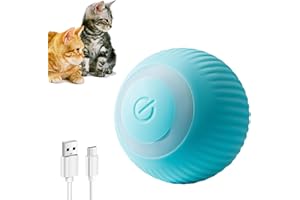 LacyMC Rotación Automática de 360 Grados,Bola de Juguete Interactivo para Gatos, Bola Interactiva Recargable,Regalo Divertido para Gatitos