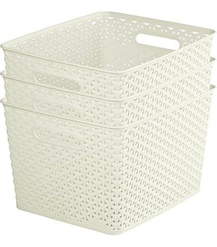 Curver My Style Cesta Portabiancheria - 47 Litri, 60x39x28cm, Bianco, Effetto Rattan - Foto 12