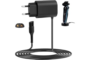 ATSHLD 12V 0.4A Chargeur pour Braun Rasoir Électrique Series 9 8 7 6 5 3 1, Câble d’Alimentation de Remplacement, Adaptateur pour Braun 9090cc 8325 5190cc 3040s 310s 6010 2675 2838 4739 190s-1