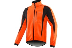 ARSUXEO Kurtka rowerowa męska wodoodporna wiatroszczelna softshell zimowa termiczna oddychająca odzież wierzchnia na rower 15K