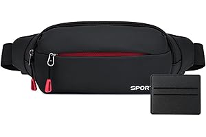 DNWFZ Marsupio Uomo Impermeabile Marsupio Nero Marsupio Uomo Sportivo Marsupio Impermeabile Marsupio Running Uomo Donna Cintura Regolabile Per Sportivo Running Ciclismo Campeggio Viaggio Corsa