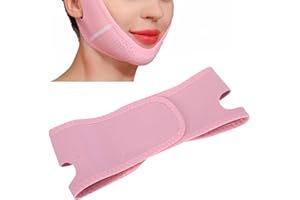 ZJCHAO Ceinture de levage de serrage de visage de ligne V, bandage amincissant réglable respirant réglable de visage réutilisable, raffermissant de levage de menton, Réducteur double menton