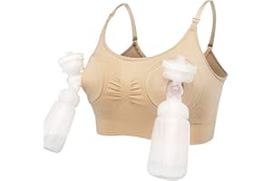 SPRINGCMY Femme Tire Laits Bustier Mains Libres Soutien-Gorge Spécial Maternité Allaitement Bras Brassière