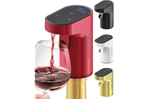 Redsack Elettrico Vino Decanter Aeratore Dispenser Versatore Whisky Liquore Vino Pompa Regalo di Compleanno per Uomini Donne Mamma Papà Capo Fratello Marito Divertenti Regali Unici per Lui (Rosso)