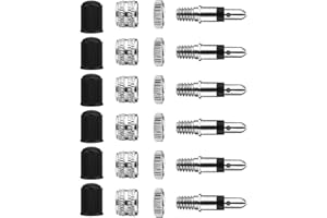 HUVZOR 24PCS Presta Valve Cores Set with Valve Tool and Adapters, Dunlop Bike Valve Replacement Kit with Seals and Caps for City Trekking Bicycle Tire Repair