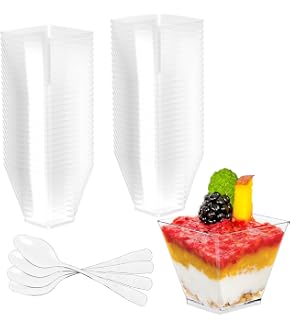 100 Stück Shotgläser Aus Plastik | 30 Ml, Transparent | BPA-frei, Wiederverwendbar | Für Partys, Desserts, Gelee