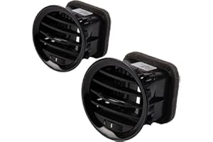 DIXHILLS Confezione da 2 coperture per griglie di ventilazione, bocchette d'aria, ugelli di ventilazione, griglia, cromate, compatibili con Opel Adam Corsa D MK3, ricambio per 13417363 2201099 13363314…