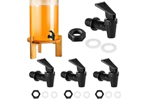 CANCYCC Lot de 4 distributeurs de boisson, robinets, robinet de remplissage pour seau à bière en plastique, distributeur d'eau de rechange, pour boissons froides et chaudes, tonneau à bière, verre, café, jus,