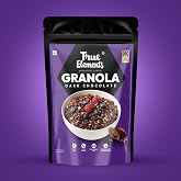 True Elements Granola Dark Chocolate 400g - Baked Granola | Almonds, Berries & Dark Chocolate | Granola for Breakfast | High 