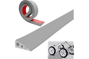 CHINGCOO Türschwellenrampe - 6.5cmx2.5cmx100cm - Schwellenrampe, Gummirampe Auffahrrampe, Türschwelle Rollstuhlrampe bis 800 kg Belastbar für Saugroboter, Rollstuhl, Kinderwagen, Rollator, e Scooter