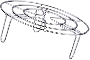 LGYUWER Steam Rack 304 Stainless Steel Steaming Rack 6.1 Inches Round Cooking Rack for Steamer Electric Pressure Cooker Cake Pan Air Fryer and Oven