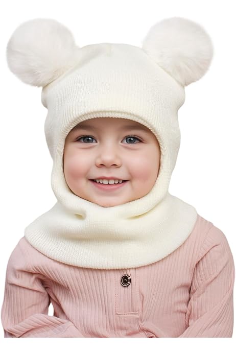 Bonnet Et Écharpe Enfant 2 En 1 Hiver - Thermique Polaire - Pour 3-8 Ans - Garçon Fille