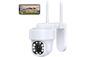 NETVUE Telecamera Wi-fi Esterno, Videocamera Sorveglianza Esterno Wifi 1080P, Visione Notturna a Colori, Rilevamento di Movimento, Impermeabile IP66, Audio Bidirezionale, Notifica in Tempo Reale