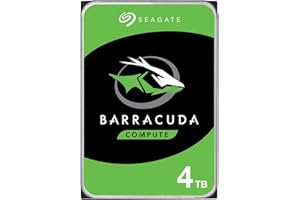 Seagate Barracuda 4 TB wewnętrzny dysk twardy, HDD, 3,5 cala, 5400 obr./min, 256 MB pamięci podręcznej, SATA 6 Gb/s, srebrny, nr modelu: ST4000DM004