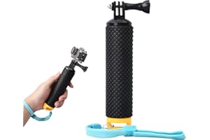 KIOINER Wasserdicht Handgriff für Action Kameras, Gopro 8 Zubehör, Gopro 9 Zubehör, GoPro Hero 10, 7, 6, 5, 4, Hero(2018) (Gelb)