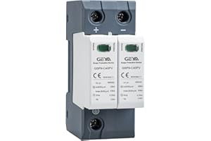 GEYA Solare fotovoltaico a bassa tensione Protezione contro le sovratensioni guida DIN 20KA-40KA scaricatore di sovratensione protezione da fulmine DC (2P,DC600V)