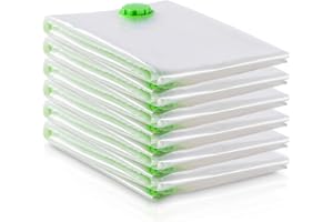 Opaza Almacenaje Ropa Vacio, Bolsas Herméticas de Compresión Espacial para Guardar Ropa, Edredones,Camas (6 Piezas-3 Piezas 110x80cm+3 Piezas 80x60cm)