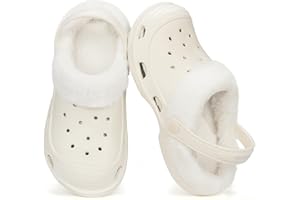 Pyrathon Womens Clogs Fur Lined Winter Fuzzy Slippers 4-7UK