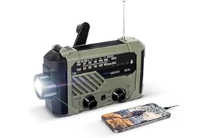 Radio awaryjne LAMA z korbą ręczną, radio solarne na 4 sposoby, zasilane, przenośne radio awaryjne AM/FM, z latarką, lampką do czytania, alarmem SOS, do wielokrotnego ładowania, telefon komórkowy w nagłych wypadkach i na zewnątrz