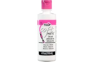 I Love To Create Tulip Soft Fabric Paint 4oz-Matte-Glacier White, Other, Multicoloured, 6.14 x 7 x 15.2 cm, 20403