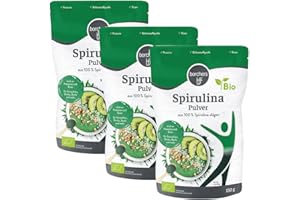 ‎BORCHERS 3 x borchers Bio Spirulina-Pulver | 100% Spirulina Algen | Für Smoothies, Bowls und Müsli | 150 g