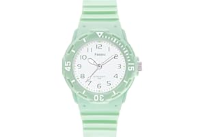 Facasu Analogue Children's Watch for Boys Girls, 50 m Waterproof Quartz Watch for Children, Soft Strap, Easy to Read Watch for Children, Toddlers, Learning the Time Aged 4-12 Years