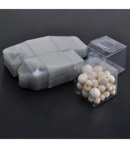 Doni Bomboniere 40 Boite Plexiglass Transparent 5x5x5 Bonbonnière Contenant Dragées Cadeau Mariage Invites Anniversaire Garçon Baptême Fille Enfants Mini Vitrine Cube Petit Bonbon Contenant Acrylique