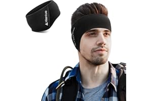 HIKENTURE Opaska na czoło, ocieplacze na uszy dla kobiet i mężczyzn, sportowe ochraniacze na uszy, na zimę, ciepła opaska przeciwpotowa na czoło, opaska na czoło do biegania, wędrówek, jazdy na