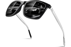 CGID Okulary przeciwsłoneczne Mężczyźni Kobiety Polaryzowane, Al-Mg Metal Temple Classic Retro Sport UV400 Okulary przeciwsłoneczne